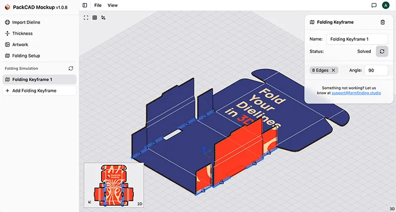 Add folding keyframe